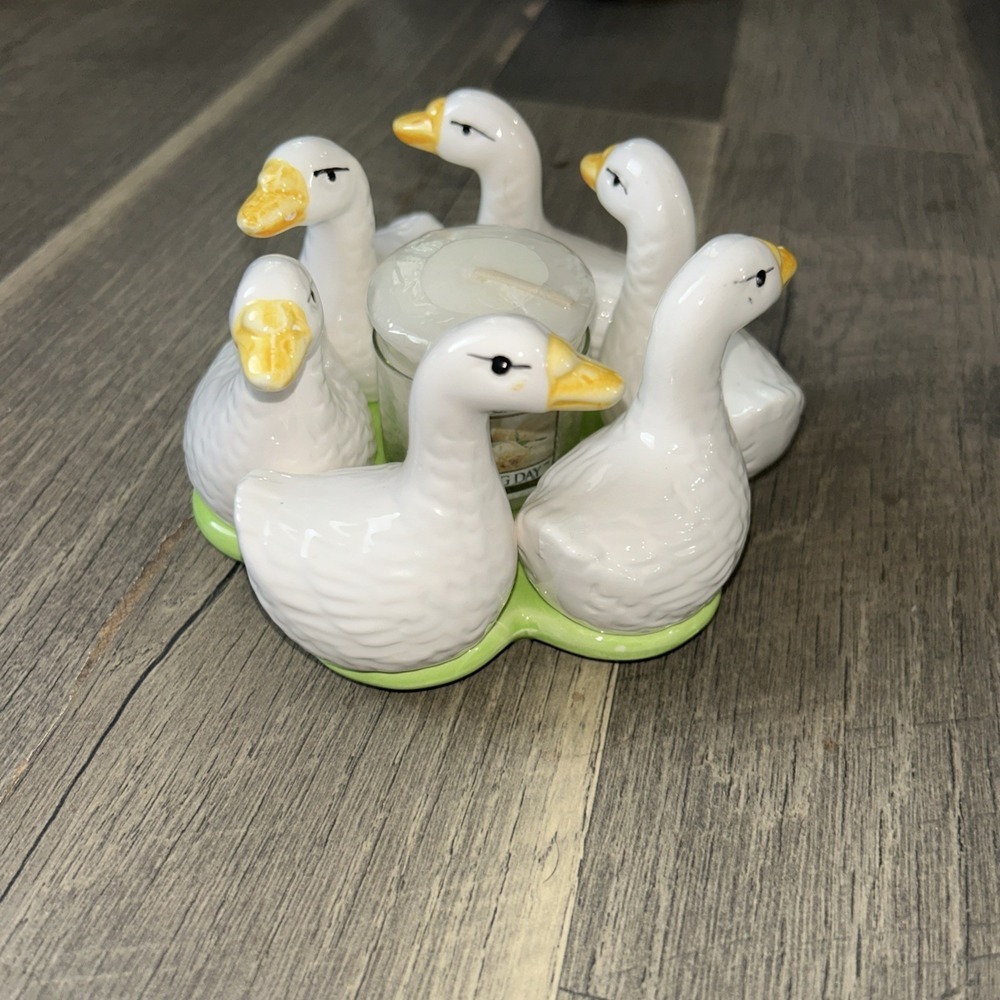 Vintage ROSENTHAL GEESE FIGURINE Candle Tea light Figure Unique